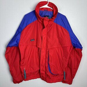 Vintage Columbia Powder Keg Ski‎ Snow Jacket Red Puffer 90s Insulted Mens L